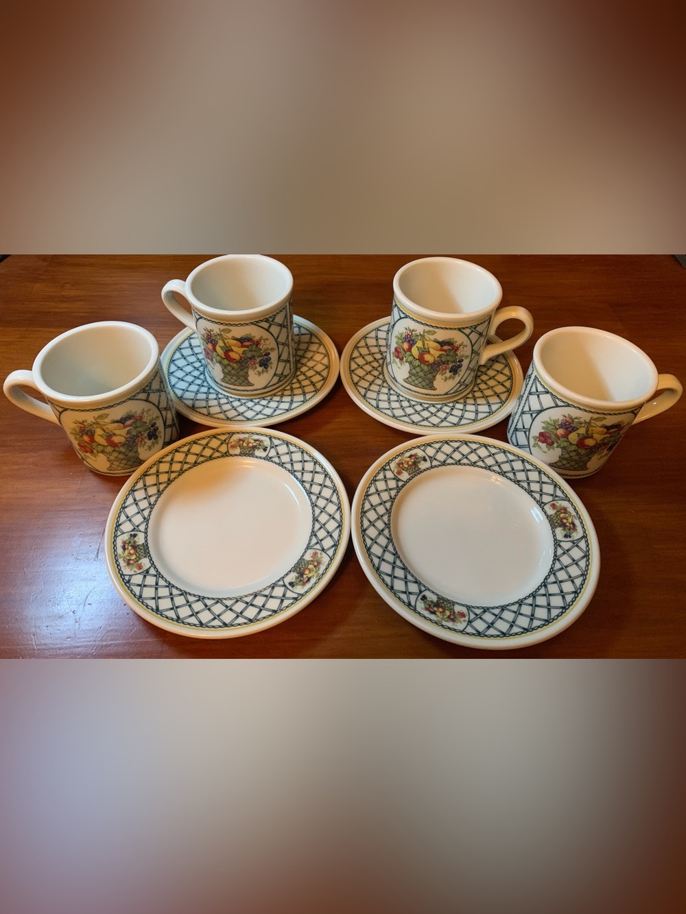 Vintage Reco International E856 Diner Coffee/ Tea Cup Set European Porcelain